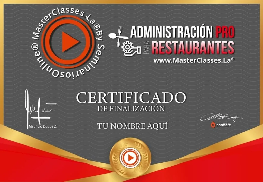 Ejemplo de certificado del programa