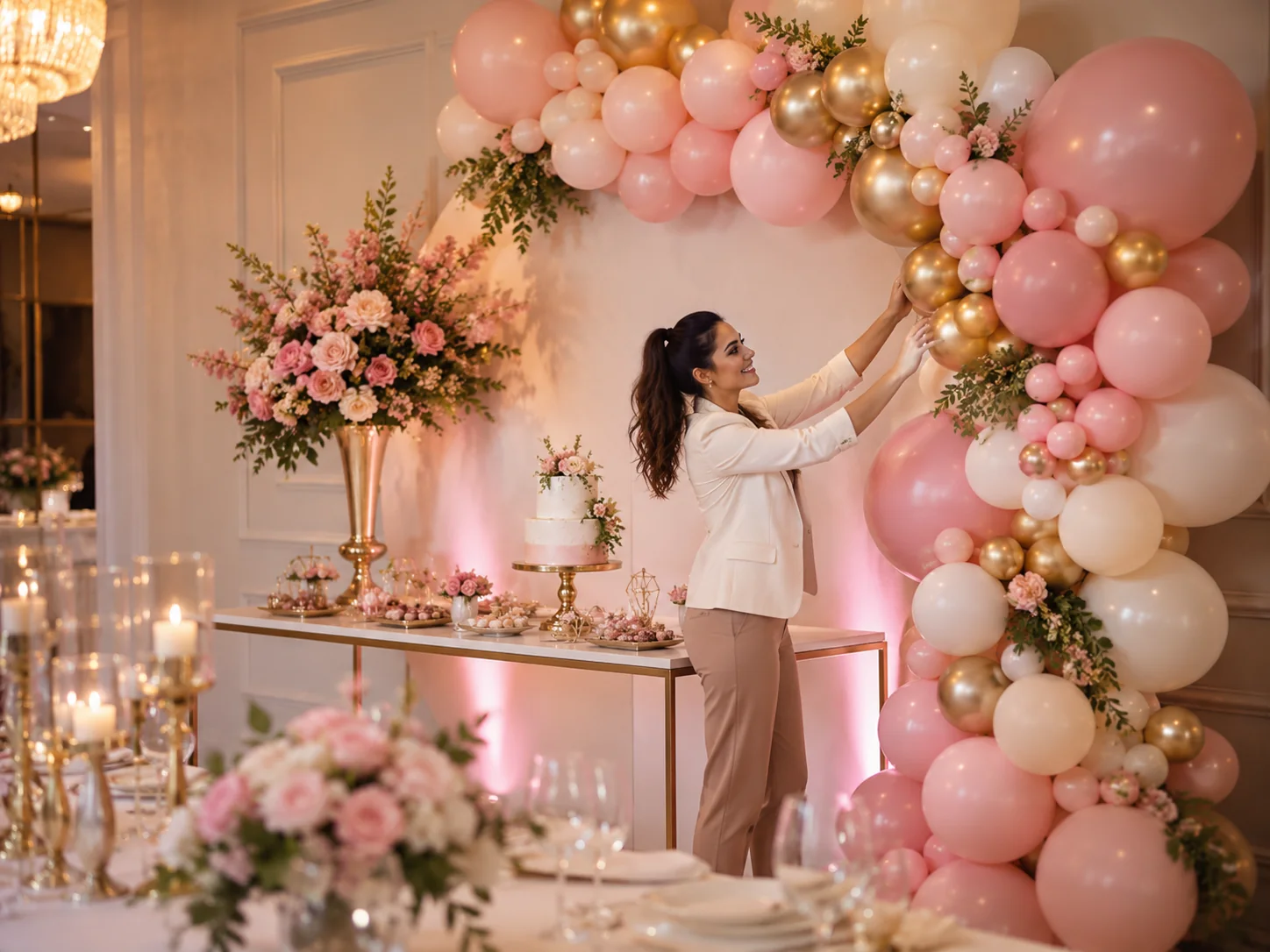 Decoración profesional con globos para fiestas y eventos