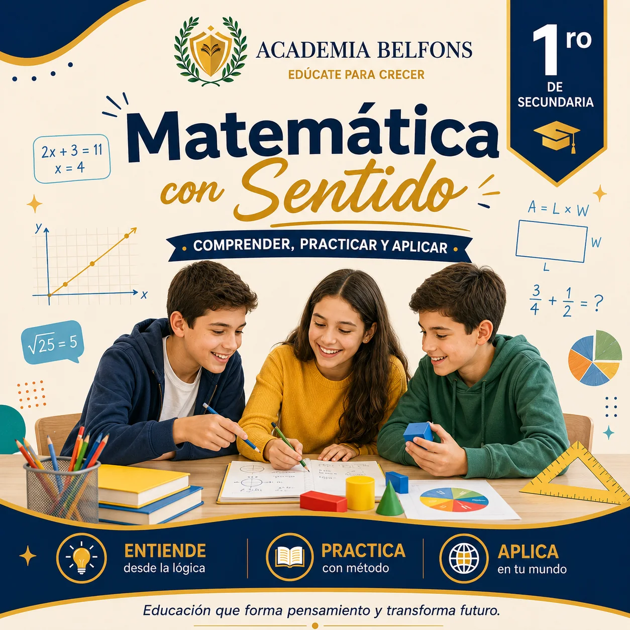 Matemática con Sentido para primero de secundaria