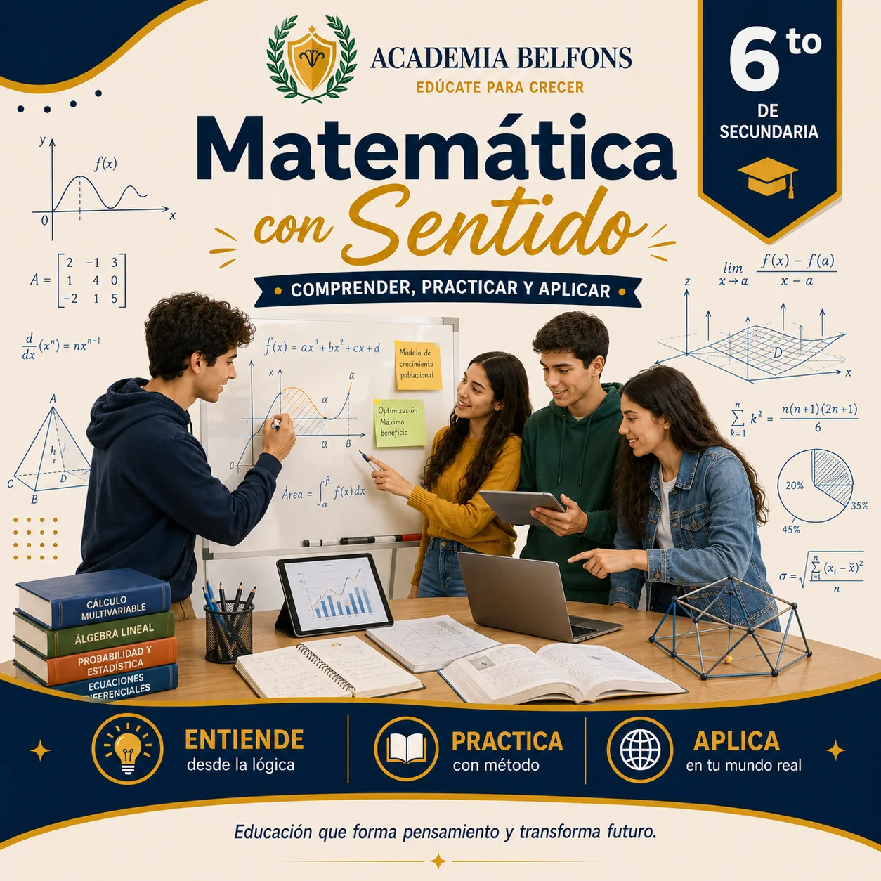 Matemática con Sentido para sexto de secundaria